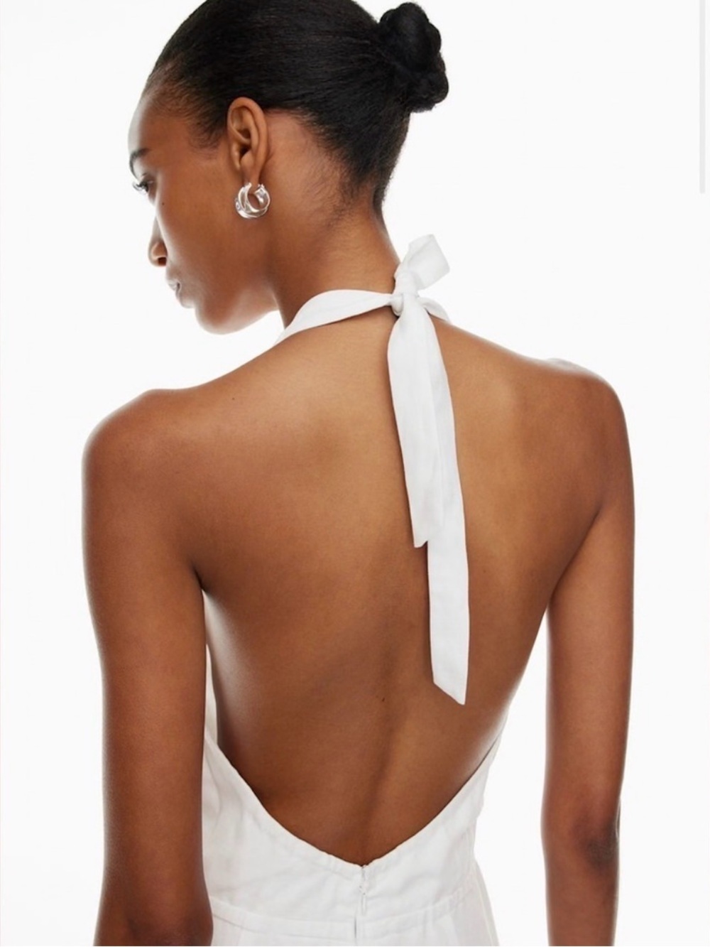Babaton White Strapless Halter V-Neck Dress - Picture 4 of 8